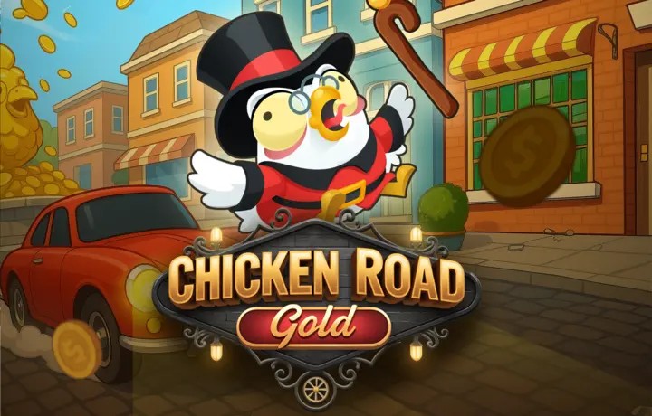 Chicken Road Gold slot logo by InOut at King Pari Casino