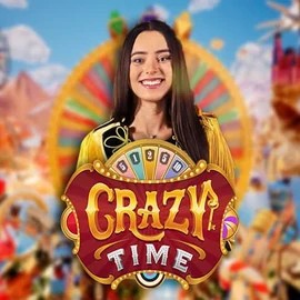 Crazy Time slot logo by Evolution at King Pari CasinoCrazy Time